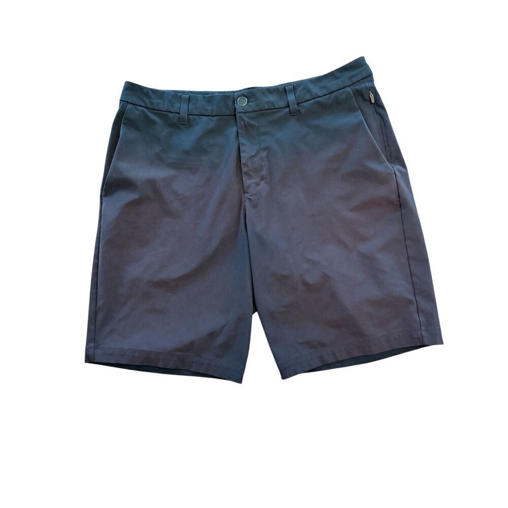 Lululemon Mens Tailored Chino Shorts Zip Fly Button Closure & Pockets Size 34